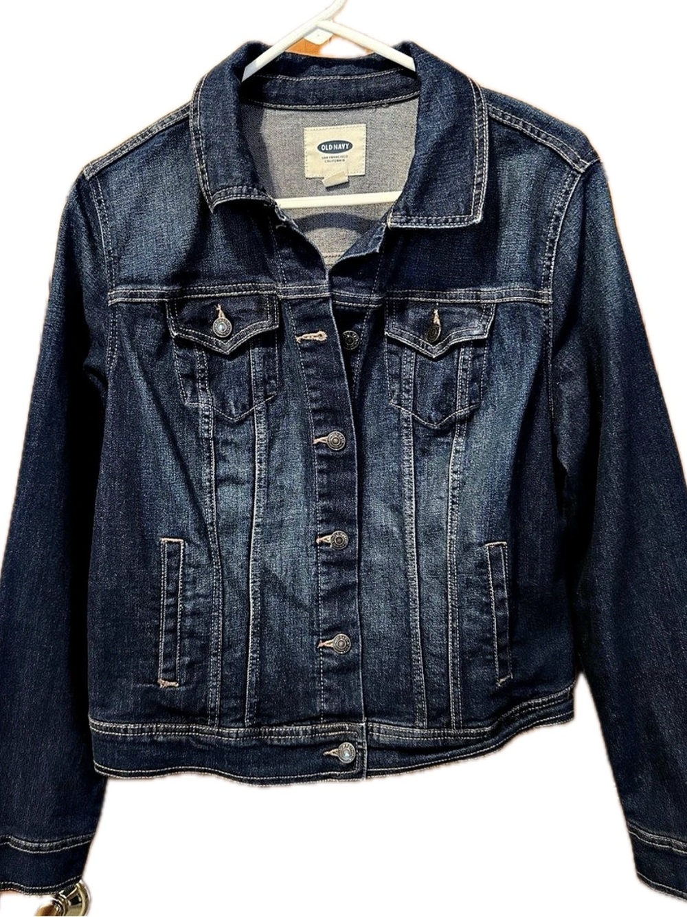 Old Navy Classic Denim Jacket Denim Jean Jacket in Blue Size Large Like New